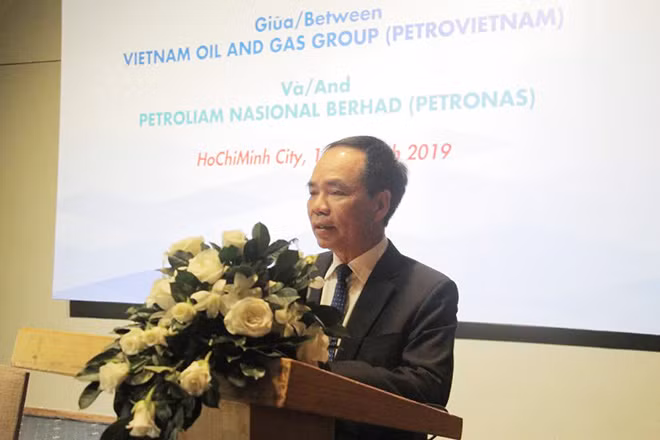 Ông Nguyễn Quốc Thập, Phó Tổng giám đốc Petrovietnam phát biểu