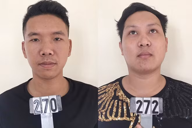 Hai đối tượng cầm đầu (ảnh Công an cung cấp). Hai đối tượng cầm đầu (ảnh Công an cung cấp).