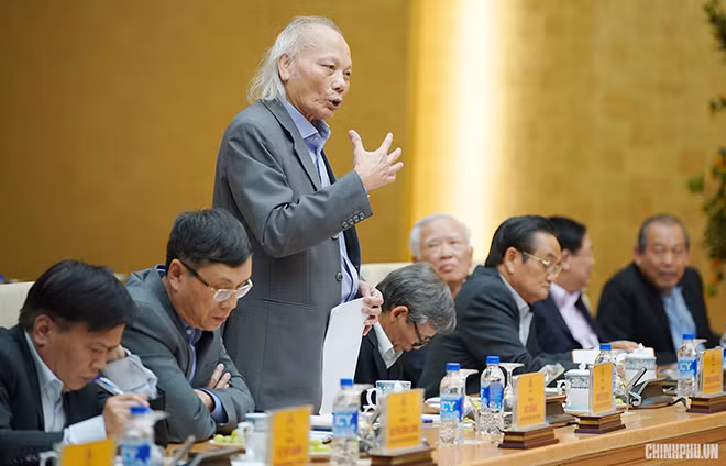 GS. TSKH Nguyễn Mại phát biểu tại buổi làm việc. - Ảnh: VGP/Quang Hiếu