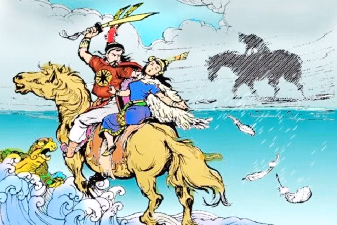 Tranh minh họa truyền thuyết An Dương Vương. Tranh minh họa truyền thuyết An Dương Vương.