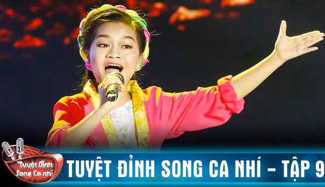 Ca sỹ nhí Cẩm Lệ trong chương trình “Tuyệt đỉnh song ca nhí”.