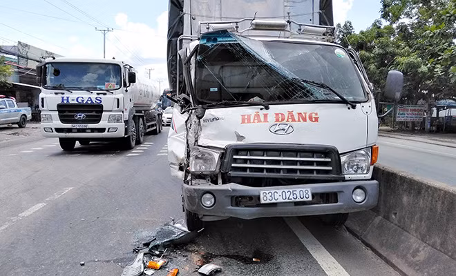 Hiện trường vụ tai nạn.