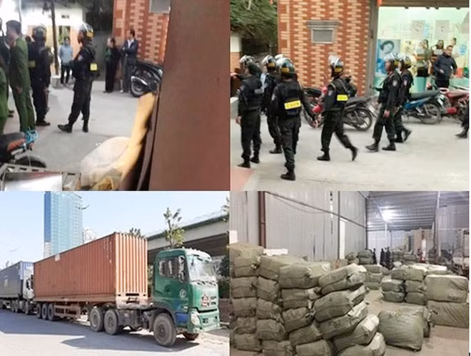 Lực lượng chức năng khám xét một số điểm chứa thuốc bắc nhập lậu ngày 4-12.