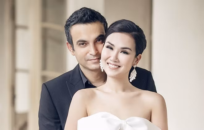 Ca sĩ Võ Hạ Trâm và người chồng Ấn Độ.