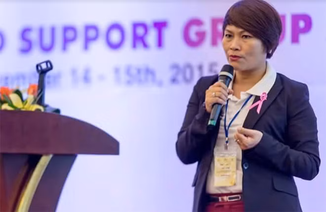 Chị Nguyễn Thị Ngọc là một trong những “thủ lĩnh” của CLB Phụ nữ kiên cường.