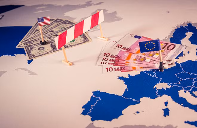 Mỹ cảnh báo áp thuế bổ sung hàng tỷ USD với các mặt hàng nhập khẩu từ EU. Nguồn: think.ing