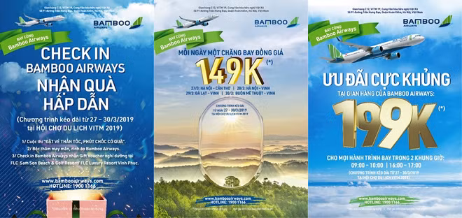 Các chương trình bán vé siêu khuyến mãi của Bamboo Airways.