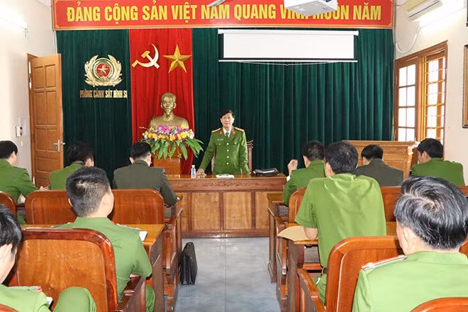 Công an Hà Tĩnh triển khai nhiệm vụ.