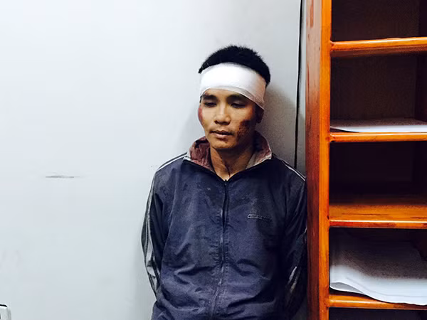 Đối tượng Nam tại cơ quan Công an.