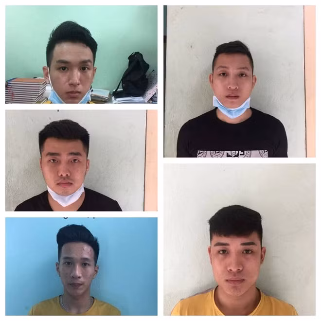 Nhóm thanh niên mở tiệc lắc mừng hết “cách ly” cùng tang vật bị phát hiện và tạm giữ để điều tra làm rõ.