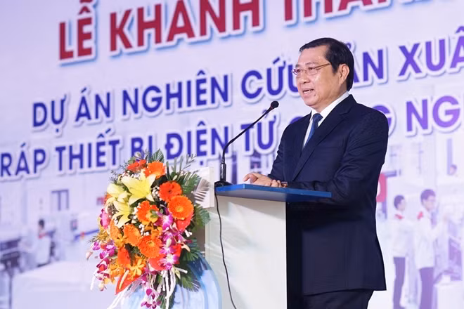 Chủ tịch UBND TP Đà Nẵng Huỳnh Đức Thơ: phát biểu tại lễ khánh thành.