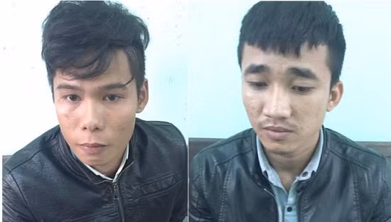 Hai 8X cướp giật tài sản người nước ngoài Trần Văn Tiên và Lê Văn Hưng. (ảnh CA ĐN)