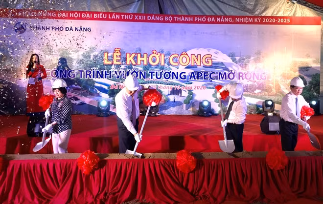 Công trình Vườn tượng APEC (TP Đà Nẵng) mở rộng được khởi công ngày 8/10.