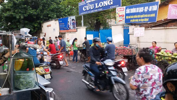 Khu vực xảy ra vụ truy sát giữa các đối tượng nhỏ tuổi.
