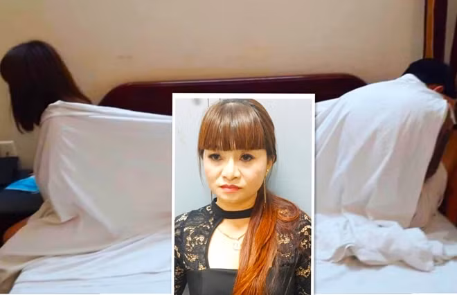 Tuyền (áo đen) môi giới mại dâm cho tiếp viên nhà hàng nơi mình làm việc