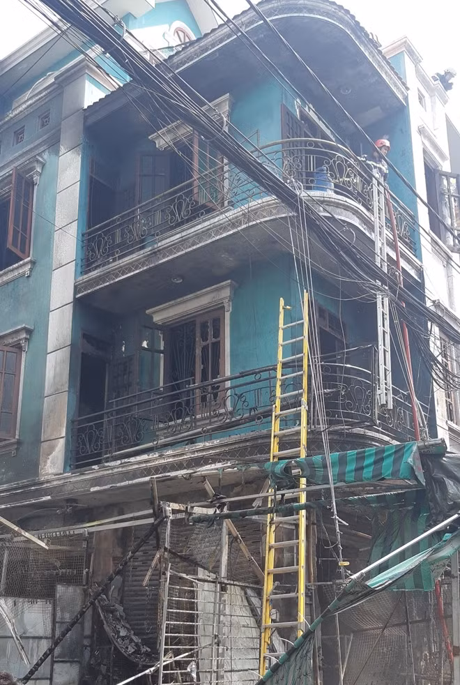 Căn nhà bị ảnh hưởng nặng sau vụ cháy