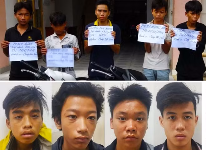 Các thành viên trong băng cướp nhí bị bắt giữ