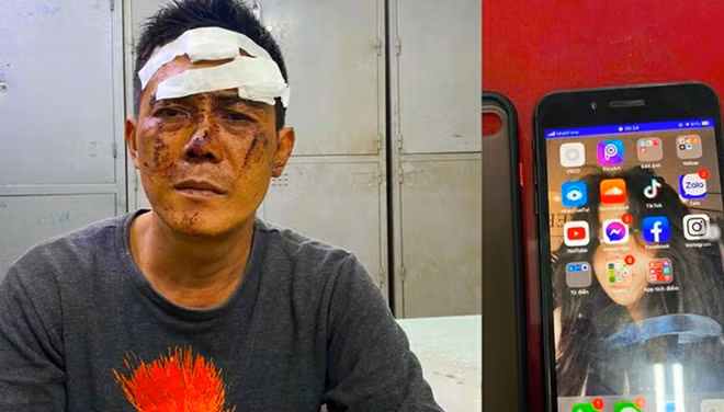 Trung và tang vật thời điểm bị bắt