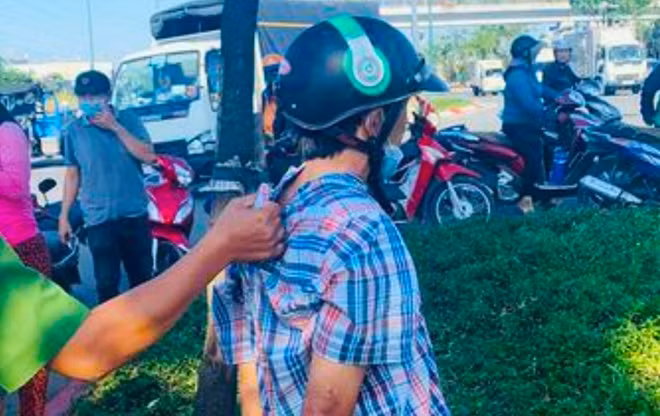An thời điểm bị người dân bắt giữ giao Công an