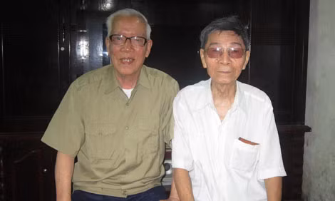 Ông Lê Thường (phải) và ông Lương Mạnh Tâm.