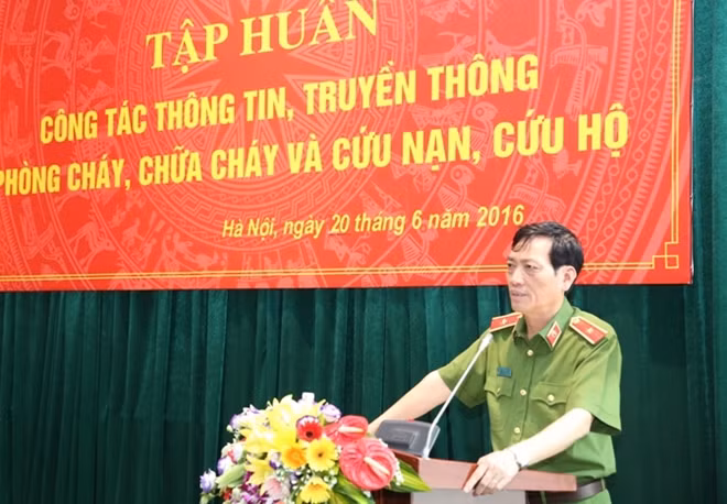 Thiếu tướng Đoàn Việt Mạnh phát biểu khai mạc