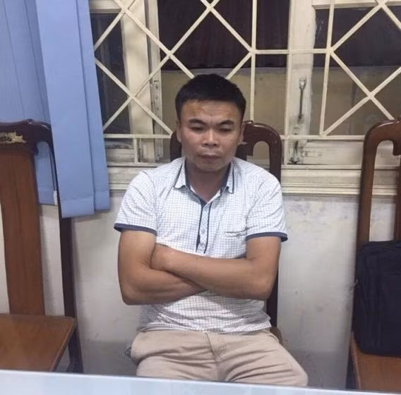 Lâm Văn Chín tại cơ quan Công an