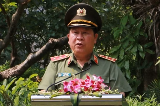 Thứ trưởng Bùi Văn Thành phát biểu tại buổi diễn tập