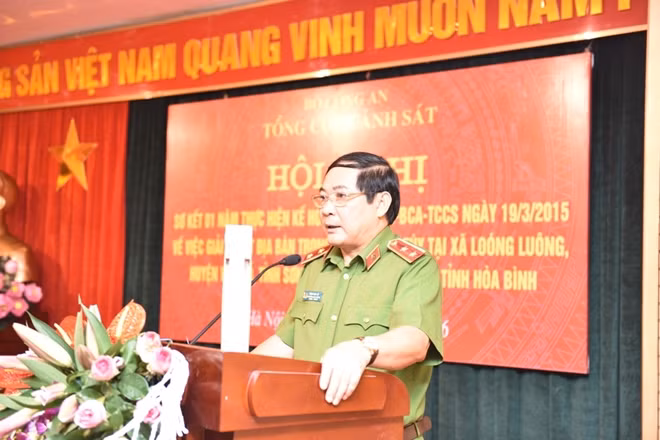 Trung tướng Đồng Đại Lộc phát biểu tại Hội nghị