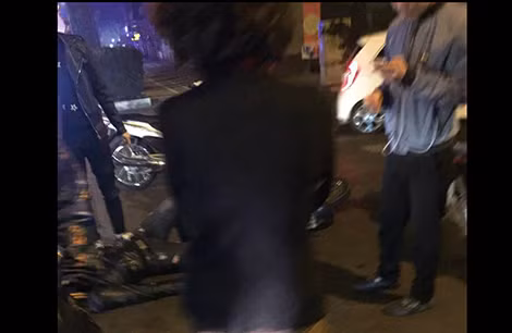 Hiện trường vụ tai nạn.