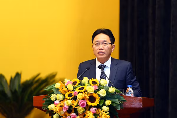 Tổng Giám đốc Nguyễn Vũ Trường Sơn phát biểu tại Hội nghị.