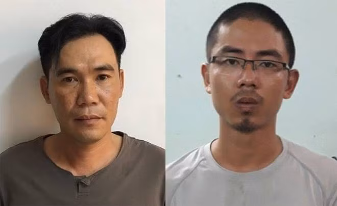 Thuần và Chung tại cơ quan Công an