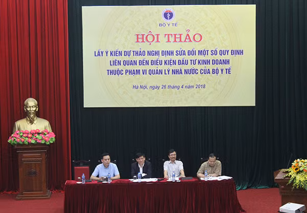 Hội nghị về sửa đổi một số quy định liên quan đến điều kiện đầu tư kinh doanh.