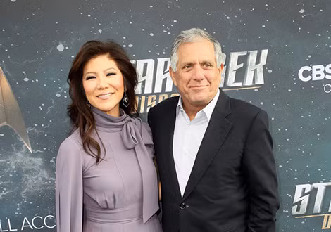 Leslie Moonves và người vợ Julie Chen. Ảnh: Extra.