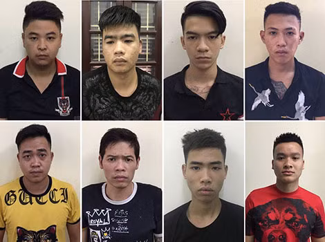 Nhóm đối tượng trong đường dây “tín dụng đen” tổ chức gây rối trật tự công cộng, chống người thi hành công vụ bị cơ quan Công an bắt giữ.