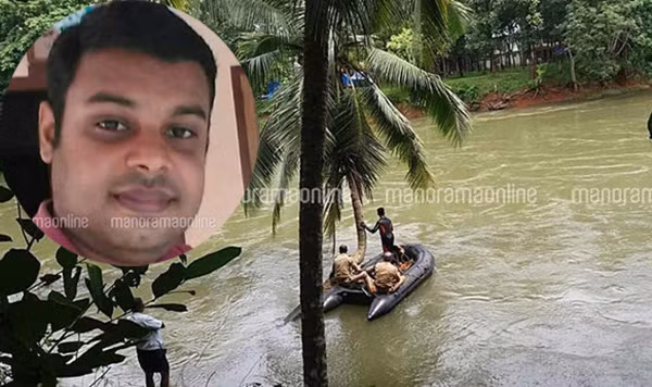Lực lượng tìm kiếm cứu hộ đang tìm kiếm thi thể Dinu Alex. Ảnh: Manoramaonline.