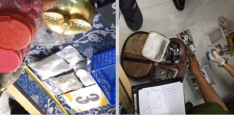 Một số tang vật trong đường dây sản xuất thuốc lắc của “Chị Ba Sài Gòn” vừa bị triệt phá.