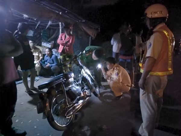 Hiện trường vụ tai nạn.
