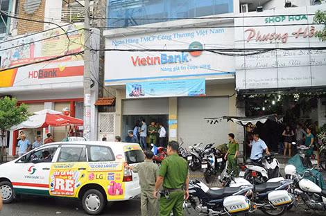 Hiện trường xảy ra vụ cướp.