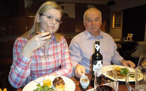 Cựu điệp viên Sergei Skripal và con gái Yulia. Ảnh: The Sun.