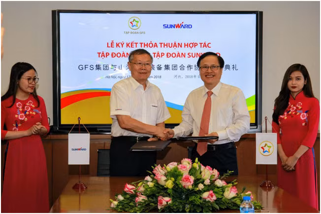 Lễ ký kết thỏa thuận hợp tác giữa Tập đoàn GFS và Tập đoàn Sunward.