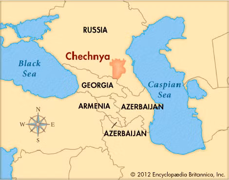 Chechnya - vùng đất có vị trí chiến lược trong khu vực. Ảnh: britannica.com.