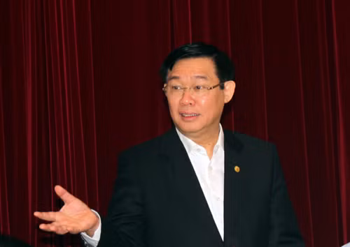 Phó Thủ tướng Vương Đình Huệ phát biểu tại cuộc làm việc.
