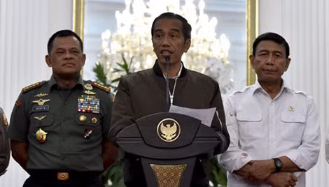 Tổng thống Indonesia Joko Widodo tuyên bố sẽ không khoan nhượng đối với các hành động khủng bố. Ảnh: Tempo. Tổng thống Indonesia Joko Widodo tuyên bố sẽ không khoan nhượng đối với các hành động khủng bố. Ảnh: Tempo.