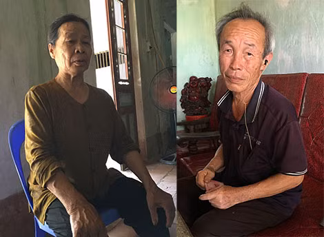 Bà Nguyễn Thị Định kể lại những giây phút kinh hoàng khi bị Lực hành hung (ảnh trái) và ông Nguyễn Bá Mắn.