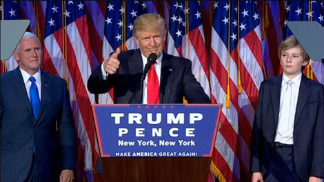 Tổng thống Mỹ Donald Trump đã gây chấn động toàn thế giới bằng khẩu hiệu “Nước Mỹ trên hết”. Ảnh: CNN.