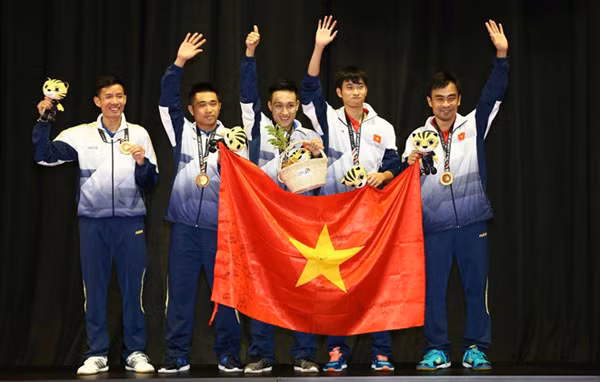 Đội tuyển nam bóng bàn Việt Nam giành ngôi vô địch ở SEA Games 29.