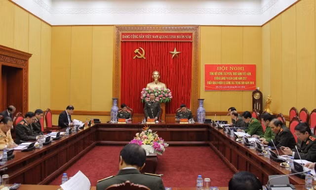 Bộ trưởng Tô Lâm phát biểu tại Hội nghị. Bộ trưởng Tô Lâm phát biểu tại Hội nghị.