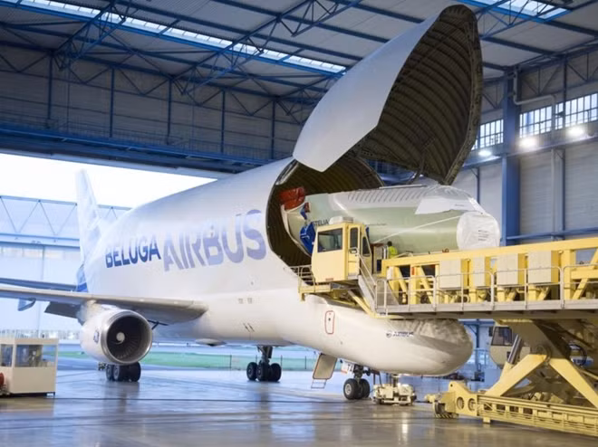 Khoang này chứa được toàn bộ phần thân của một chiếc máy bay.