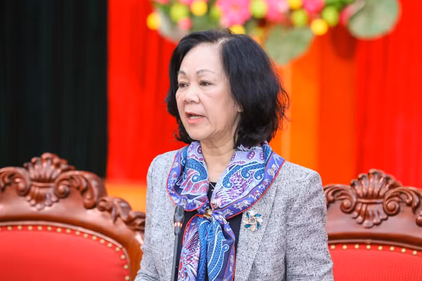 Trưởng ban Dân vận Trung ương, Trưởng ban chỉ đạo Trung ương về thực hiện quy chế dân chủ ở cơ sở Trương Thị Mai phát biểu chỉ đạo Hội nghị.