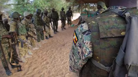 Binh sĩ Uganda ở Somalia.